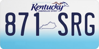 KY license plate 871SRG