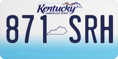 KY license plate 871SRH