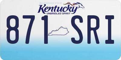 KY license plate 871SRI