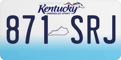 KY license plate 871SRJ