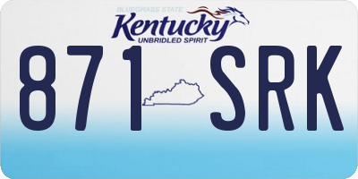 KY license plate 871SRK