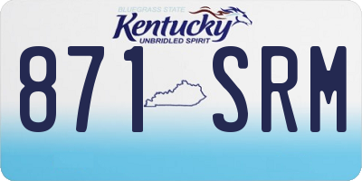 KY license plate 871SRM