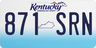KY license plate 871SRN