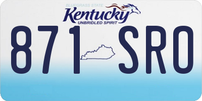 KY license plate 871SRO