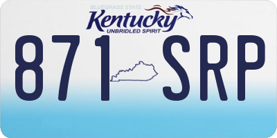 KY license plate 871SRP