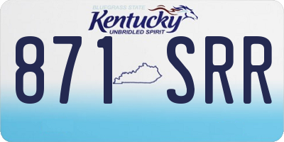 KY license plate 871SRR