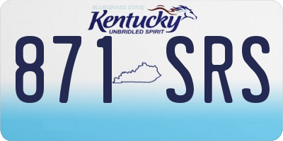 KY license plate 871SRS