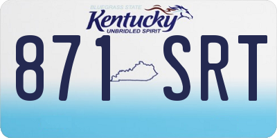 KY license plate 871SRT