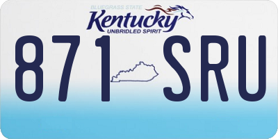 KY license plate 871SRU