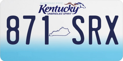 KY license plate 871SRX