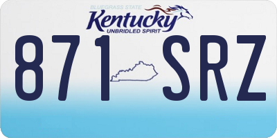 KY license plate 871SRZ