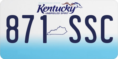 KY license plate 871SSC