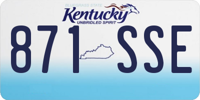 KY license plate 871SSE