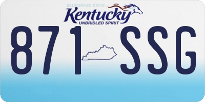 KY license plate 871SSG