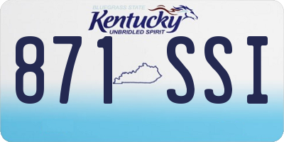 KY license plate 871SSI