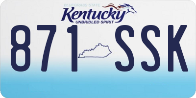 KY license plate 871SSK