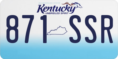 KY license plate 871SSR