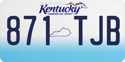 KY license plate 871TJB