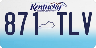 KY license plate 871TLV