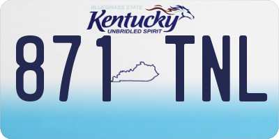 KY license plate 871TNL