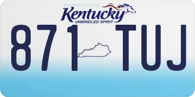 KY license plate 871TUJ
