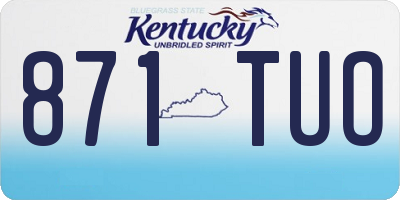 KY license plate 871TUO