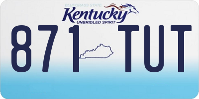 KY license plate 871TUT