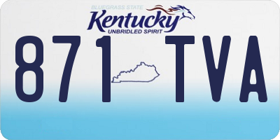 KY license plate 871TVA