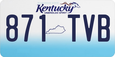 KY license plate 871TVB