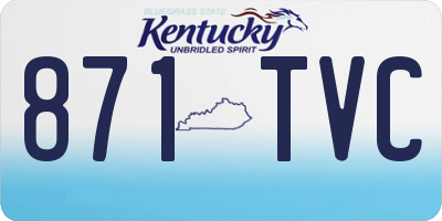 KY license plate 871TVC