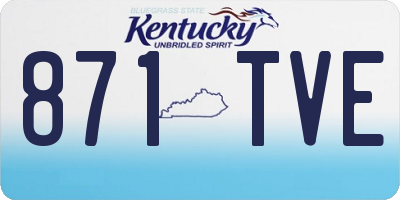 KY license plate 871TVE