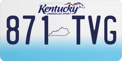 KY license plate 871TVG