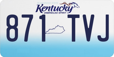 KY license plate 871TVJ