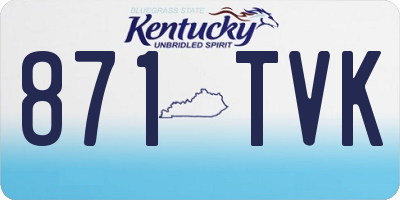 KY license plate 871TVK
