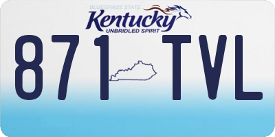 KY license plate 871TVL