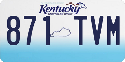 KY license plate 871TVM