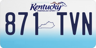 KY license plate 871TVN