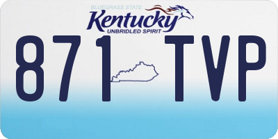 KY license plate 871TVP