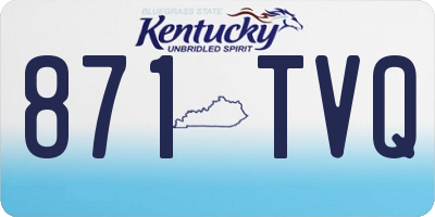 KY license plate 871TVQ