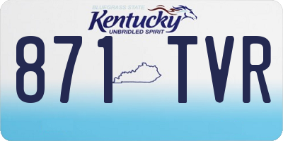 KY license plate 871TVR