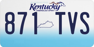 KY license plate 871TVS