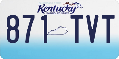 KY license plate 871TVT