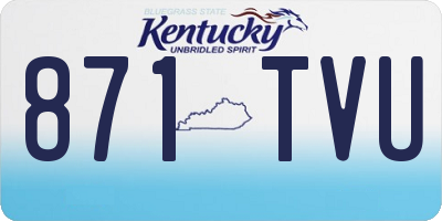 KY license plate 871TVU