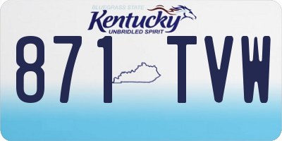 KY license plate 871TVW