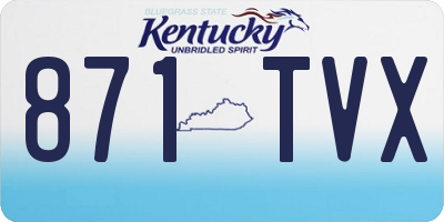 KY license plate 871TVX