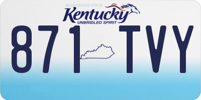 KY license plate 871TVY