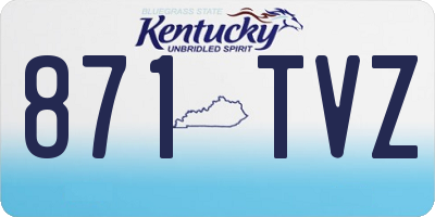 KY license plate 871TVZ