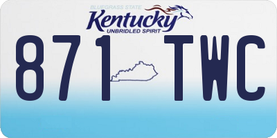 KY license plate 871TWC