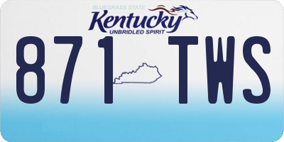 KY license plate 871TWS