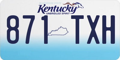 KY license plate 871TXH